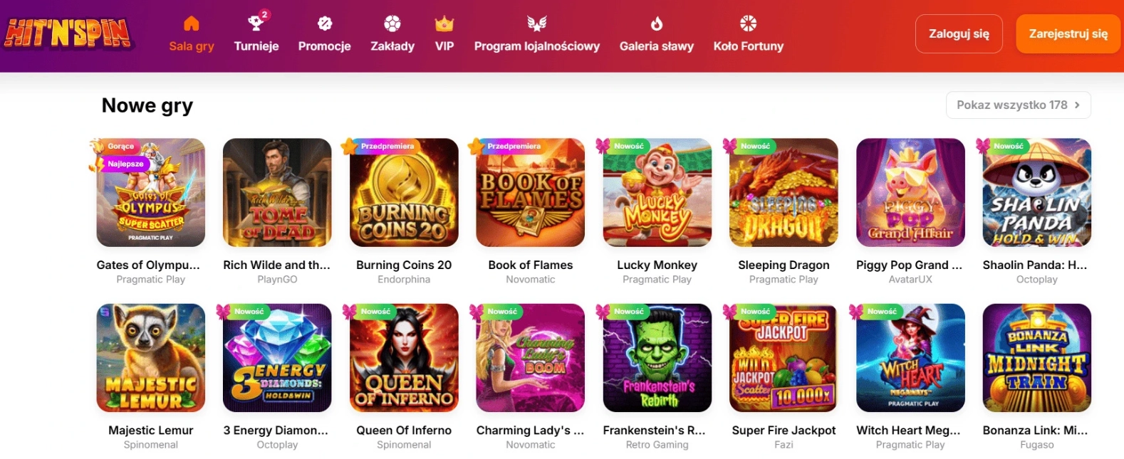 HitNSpin kasyna online Polska – bonus 3500 zł i wersja mobilna 2026