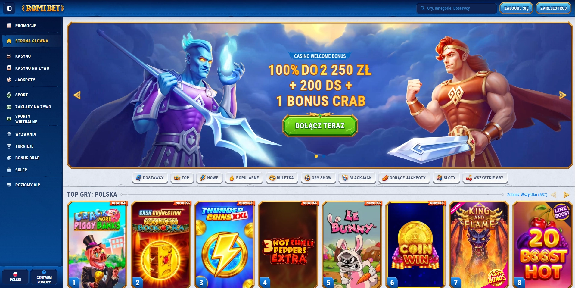 Romibet Casino najlepsze gry casino – najszybsze wypłaty w Polsce 2026