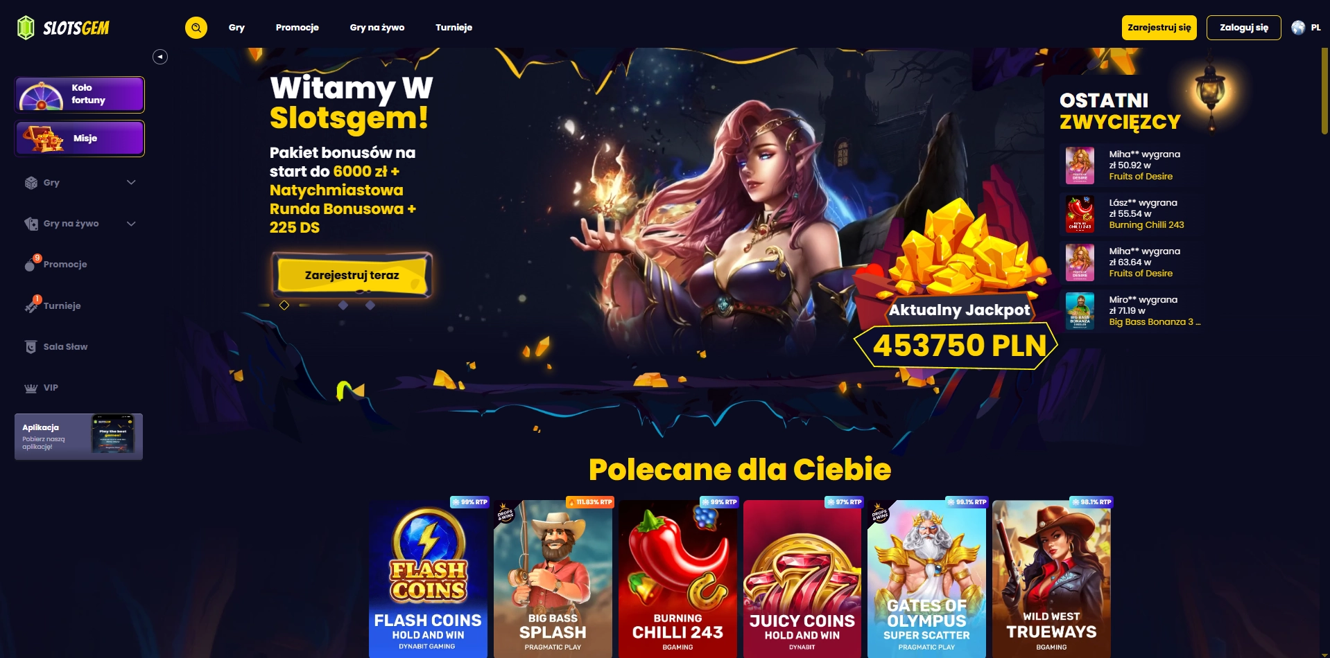 Slotsgem Casino najlepsze gry casino – design premium i 4200 gier 2026